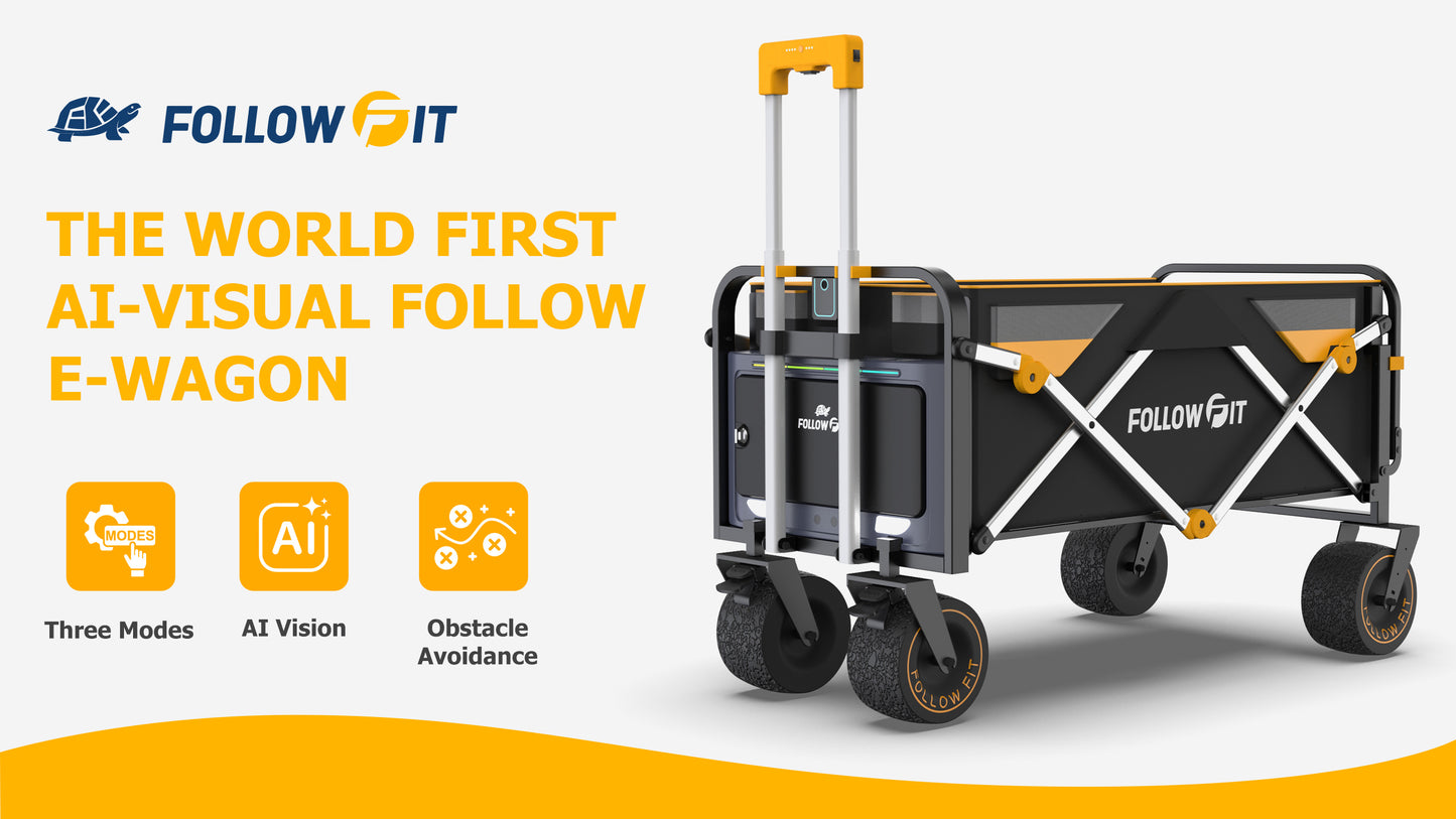 FollowFit AI Vision-Based Auto-Follow E-Wagon